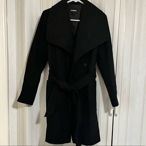 Express Wool Pea Coat • Black Womens Pea Coat • Wool Coat • Size Small Jacket